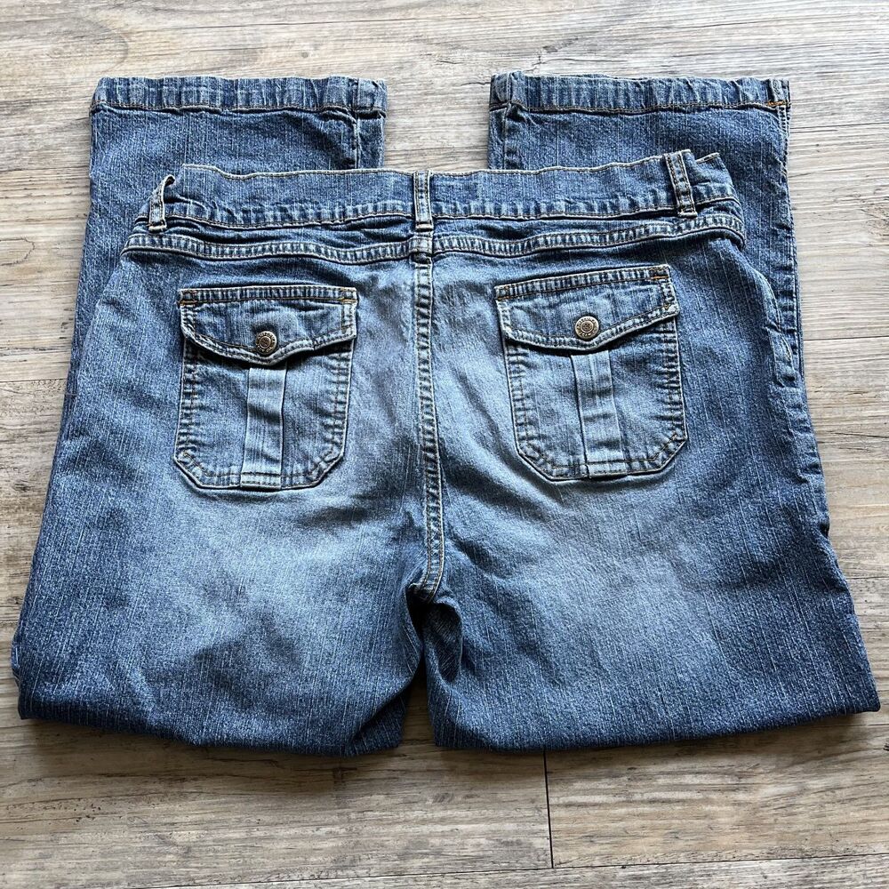 Hipster Denim Capris Y2K 11 Medium Vintage Blue